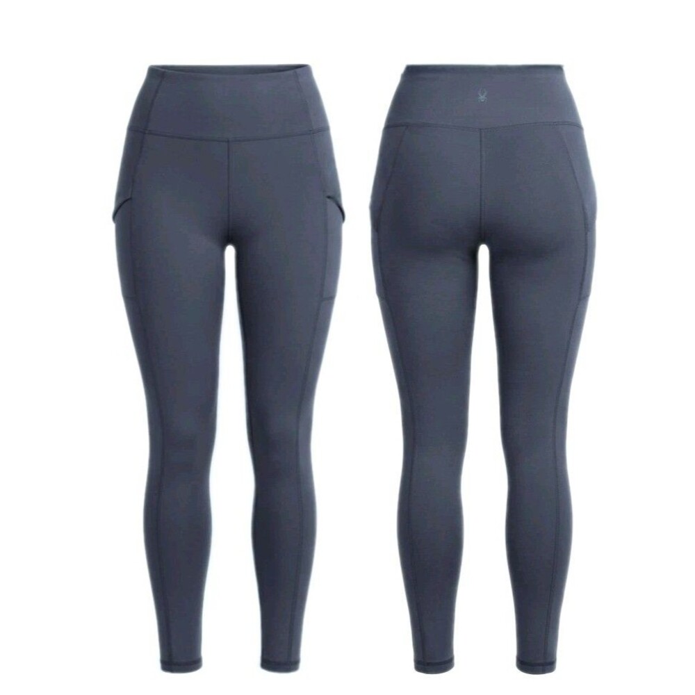 Spyder Women's Active Legging Lycra Stretch High Rise Side Envelope Pockets S-XL